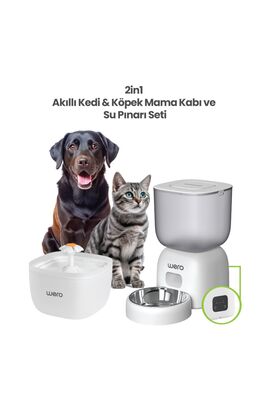 Wero - 2in1 Akıllı Kedi & Köpek Mama Kabı ve Su Pınarı Seti | Wi-Fi Kontrollü, Otomatik Besleme (WF1)