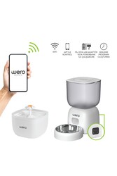2in1 Akıllı Kedi & Köpek Mama Kabı ve Su Pınarı Seti | Wi-Fi Kontrollü, Otomatik Besleme (WF1) - Thumbnail