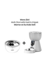 2in1 Kameralı, Wi-Fi Destekli Akıllı Otomatik Kedi & Köpek Mama ve Su Kabı Seti (FW2-C) - Thumbnail