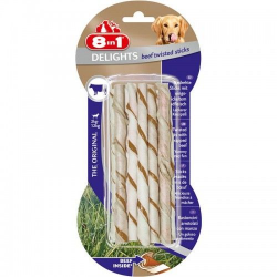 8İn1 Delights Bones Biftekli Köpekler İçin Twested Sticks 10 Lu - Thumbnail