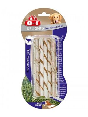 8 in 1 - 8İn1 Delights Bones Biftekli Köpekler İçin Twested Sticks 10 Lu