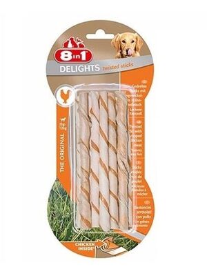 8 in 1 - 8in1 Delights Bones Köpekler İçin Twested Sticks 10 Lu