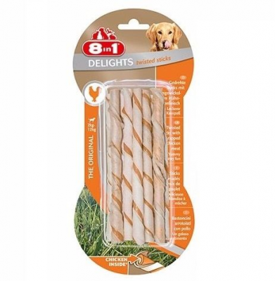 8 in 1 - 8in1 Delights Bones Köpekler İçin Twested Sticks 10 Lu