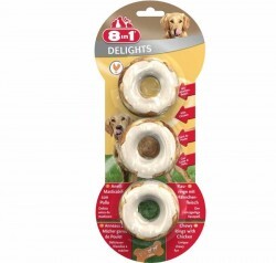 8in1 Delights Rings Köpekler İçin Ağız Bakım Kemiği Halka 3 Adet - Thumbnail