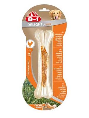 8 in 1 - 8in1 Delights Bones Köpekler İçin Ağız Bakım Pres Kemiği Large