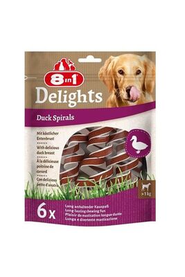 Genel Markalar - 8in1 Delights Duck Spirals Ördekli Burgu Köpek Ödülü 6 Lı 60 gr