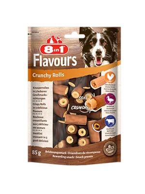 8in1 - 8in1 Flavours Crunchy Rolls Rulo Şeklinde Köpek Ödül Maması 85 gr