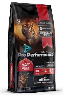 Pro Performance - ADULT CAT STERILIS. LAMB&SHIRI.&SALM.& CRANB.15 KG