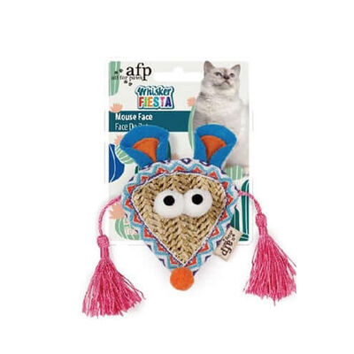 Afp - Afp Whisker Fiesta Püsküllü Fare Suratı Hasır Kedi Oyuncağı