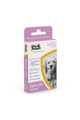 ALLYPAWS - Ally Paws Spot-on 20-40kg Köpek Bakımı Bitkisel Ense Damla Dış Parazit 3x5ml