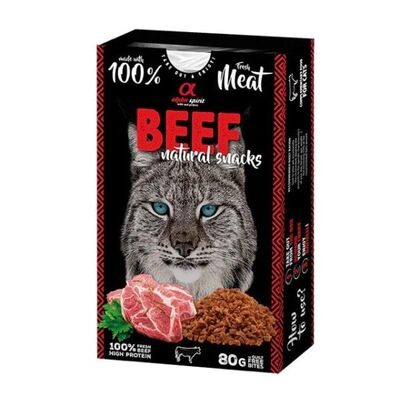 Alpha Spirit - Alpha Spirit Doğal Atşıtırmalık Kedi Ödül Maması Biftekli 80 gr
