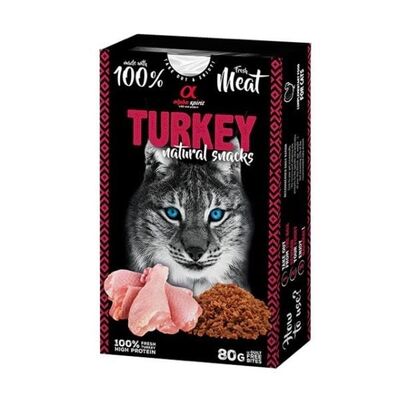 Alpha Spirit - Alpha Spirit Doğal Atşıtırmalık Kedi Ödül Maması Hindili 80 gr