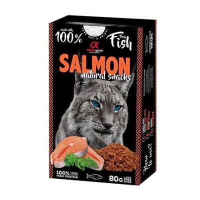 Alpha Spirit - Alpha Spirit Doğal Atşıtırmalık Kedi Ödül Maması Somonlu 80 gr