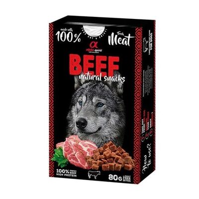 Alpha Spirit - Alpha Spirit Doğal Atşıtırmalık Köpek Ödül Maması Biftekli 80 gr