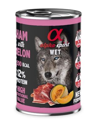 Alpha Spirit - Alpha Spirit Yetişkin Köpek Konservesi Jambonlu Kavunlu 400 gr