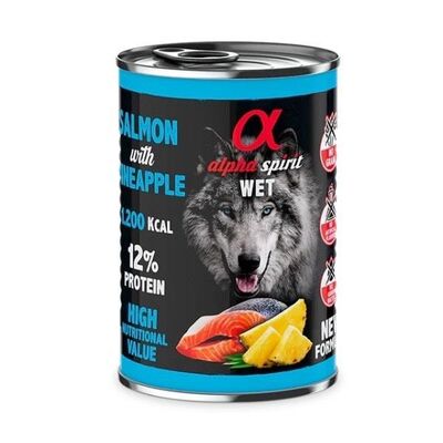 Alpha Spirit - Alpha Spirit Yetişkin Köpek Konservesi Somonlu Ananaslı 400 gr