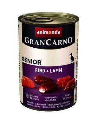 Animonda - Animonda GranCarno Senior Kuzu Etli Yaşlı Köpek Konservesi 400 gr
