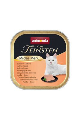 Animonda - Animonda Vom Feinsten Hindili Ve Somonlu Kısırlaştırılmış Kedi Konservesi 100 gr