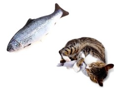 Miapet Balık Şeklinde Peluş Kedi Köpek Oyuncağı 35 Cm - Thumbnail