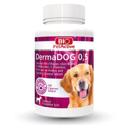 Bio Petactive - Bio PetActive Dermadog Brewers Yeast Sarımsaklı Maya Tableti 150 Adet