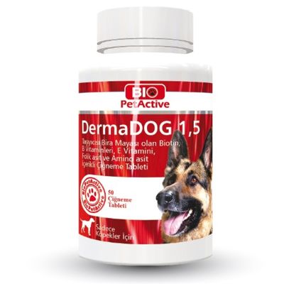 Bio Petactive - Bio PetActive DermaDog Sarımsaklı Maya Çiğneme Tableti 100 Adet