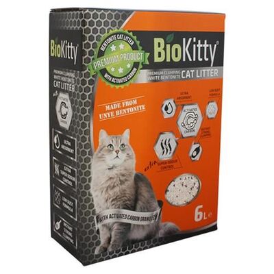 BioKitty - Biokitty Aktif Karbonlu Kedi Kumu 6 LT