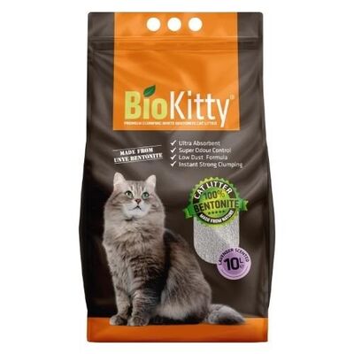 BioKitty - Biokitty Lavanta Kokulu İnce Taneli Kedi Kumu 10 Lt