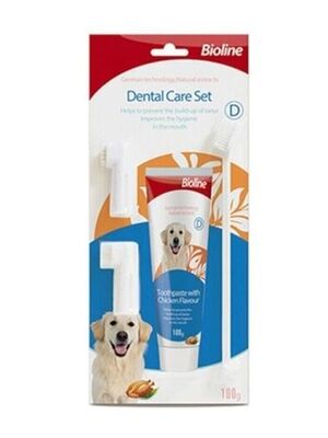 Bioline - Bioline Kedi Ve Köpek Ağız Bakım Seti 100 gr