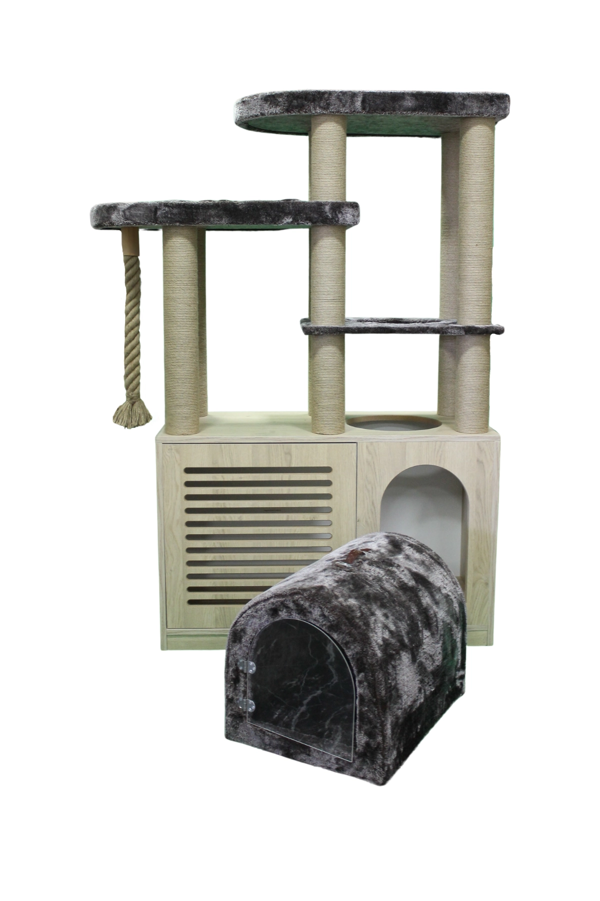 Bodrum Tırmalamalı Kedi Evi - Thumbnail