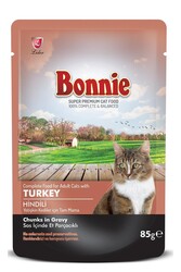 Bonnie Ördekli & Hindili Pouch Yetişkin Kedi Maması 22 Adet - Thumbnail