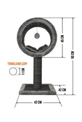 Bordo Tırmalamalı Kedi Evi - Thumbnail