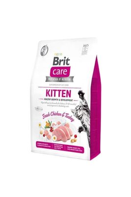 Brit Care - Brit Care Hypo-Allergenic Sağlıklı Büyüme için Tavuklu ve Hindili Tahılsız Yavru Kedi Maması 2kg