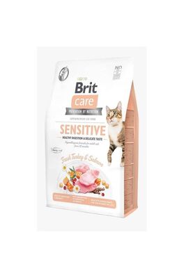 Brit Care - Brit Care Sensitive Hassas Kedi Maması Hindi Ve Somonlu 2 kg