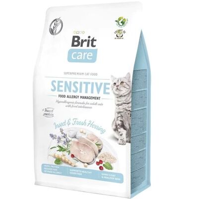 Brit Care - Brit Care Sensitive Hypo-Allergenic Böcek Proteinli Tahılsız Yetişkin Kedi Maması 2kg