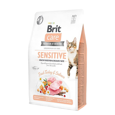 Brit Care - Brit Care Sensitive Hypo-Allergenic Sindirim Sistemi Destekleyici Tahılsız Yetişkin Kedi Maması 7kg