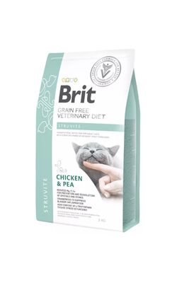 Brit Care - Brit Care Veterinary Diets Cat Struvite Tahılsız Tavuk Bezelye Kedi Maması 2 Kg