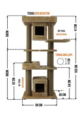 Brüksel Tırmalamalı Kedi Evi - Thumbnail