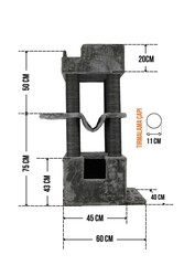 Cape Town Tırmalamalı Kedi Evi - Thumbnail