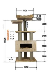 Cenevre Tırmalamalı Kedi Evi - Thumbnail