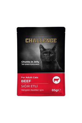 Challenge - Challenge Pouch Sığır Etli Yaş Kedi Maması 85gr