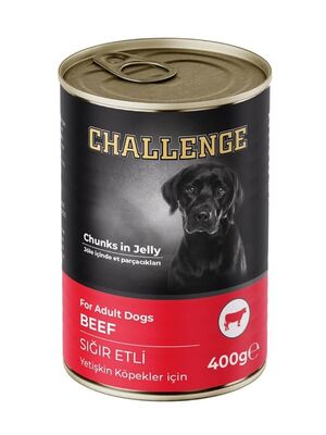 Challenge - Challenge Sığır Etli Yetişkin Köpek Konservesi 400 gr