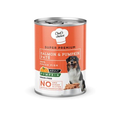 Chef′s Choise - Chef's Choice Kıyılmış Somonlu ve Pirinçli Köpek Konservesi 400gr