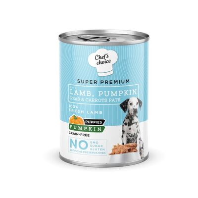 Chef′s Choise - Chef's Choice Kuzulu ve Bal Kabaklı Tahılsız Ezme Yavru Köpek Konservesi 400gr