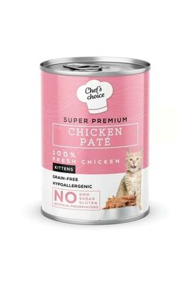 Chefs Choice - Chefs Choice Pate Chicken Kitten Tavuklu Tahılsız Ezme Yavru Kedi Yaş Maması 400 gr
