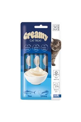 Mpets - Creamy Ton Balıklı Karidesli Kedi Ödülü 4x15gr