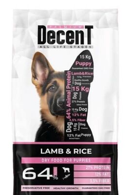 Decent - Decent Kuzulu Yavru Köpek Maması 3 Kg
