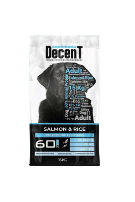 Decent - Decent Somonlu Yetişkin Köpek Maması 15 Kg