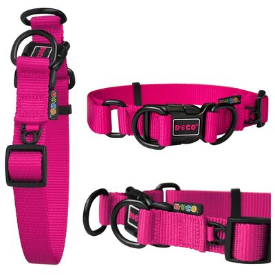 DOCO - Doco Dokuma Ayarlanabilir Klipsli Köpek Boyun Tasması 3,8X55-75Cm Pembe