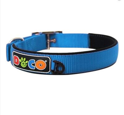 DOCO - Doco Dokuma Köpek Boyun Tasması 3,8X50-65Cm Mavi