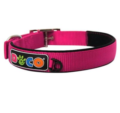 DOCO - Doco Dokuma Köpek Boyun Tasması 3,8X50-65Cm Pembe